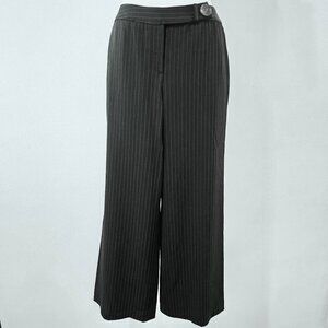 Anne Klein Pinstripe Wideleg Ankle Trousers